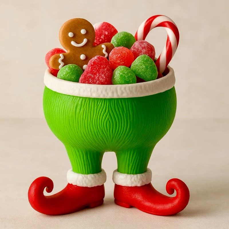 Vaso Tigela de doces Grinch Natalino 3D - Decoração de Natal - Mesa Feliz Natal -  Casa - Biscoitos