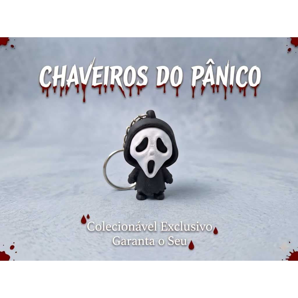 Chaveiro Ghostface Pânico - Colecionável Exclusivo