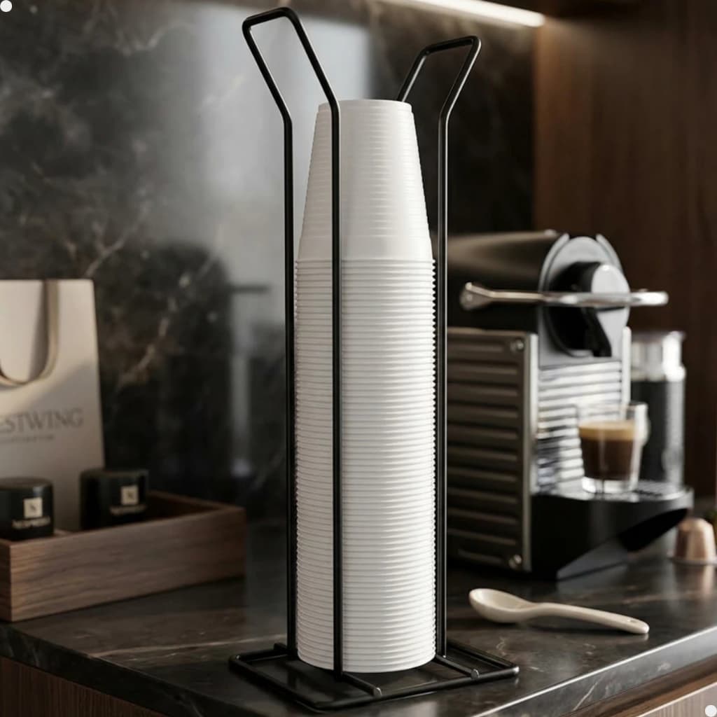 Organizador Porta Copos Descartáveis Bancada Cozinha 200ML