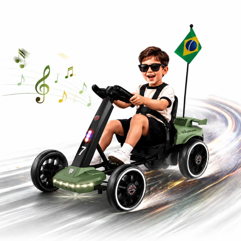 Trailforge-M1 Kart elétrico infantil 100W Brinquedos Infantis Com Luzes Som Controle Remoto