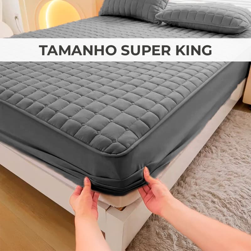 Capa Colchão Protetor Impermeavel Solteiro Casal Queen Viúva Solteirão King Com Elástico Em Toda Volta Matelado CamaBox