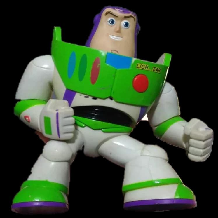 Mattel 2008 FUNCIONANDO MARCAS DE USO SEM BATERIAS Boneco Buzz Lightyear Disney Pixar