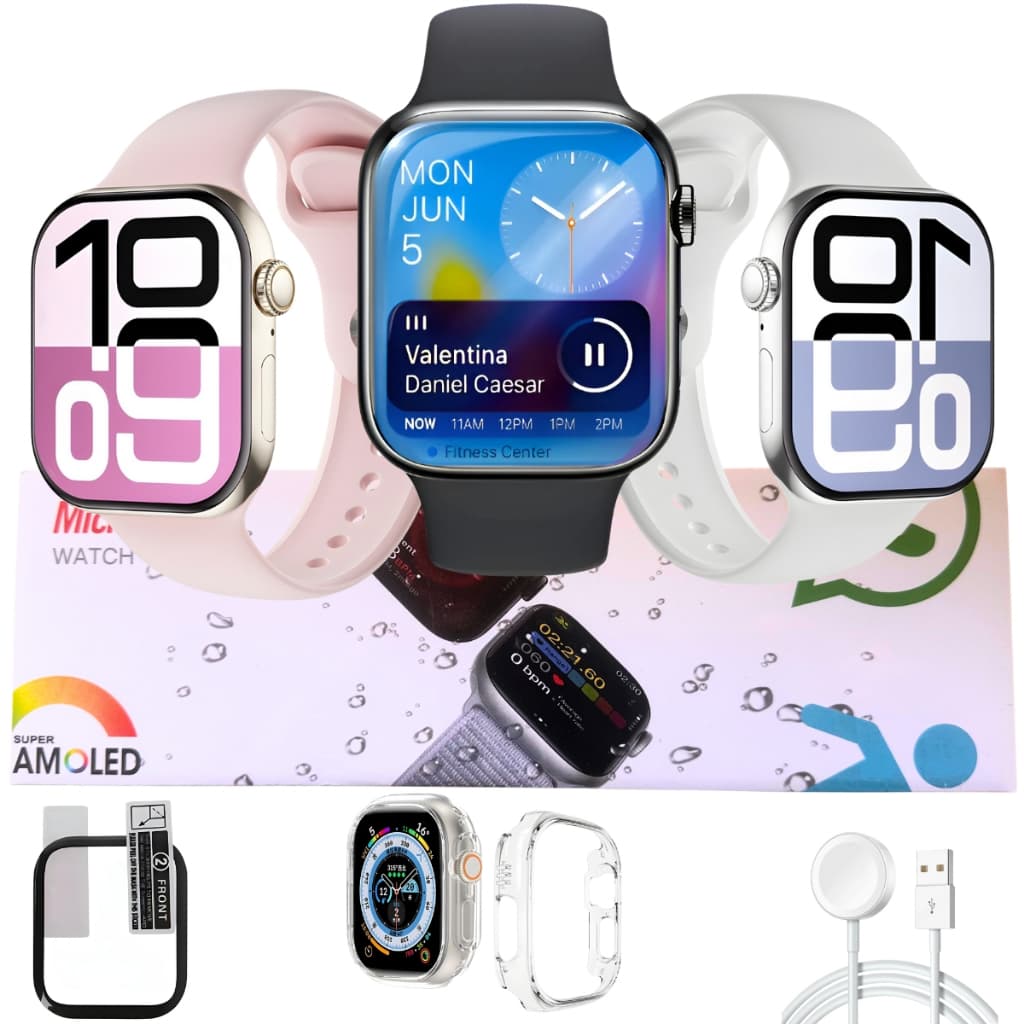 Relógio Smartwatch W11 Pro Microwear Responde Whatsapp Tela Amoled 46mm IP68 Serie 11
