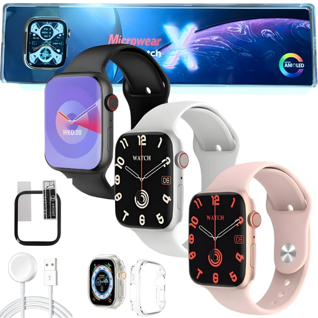 Microwear Smartwatch Watch X Relogio Inteligente Serie 11 Amoled Nfc Chat GPT Original Unissex