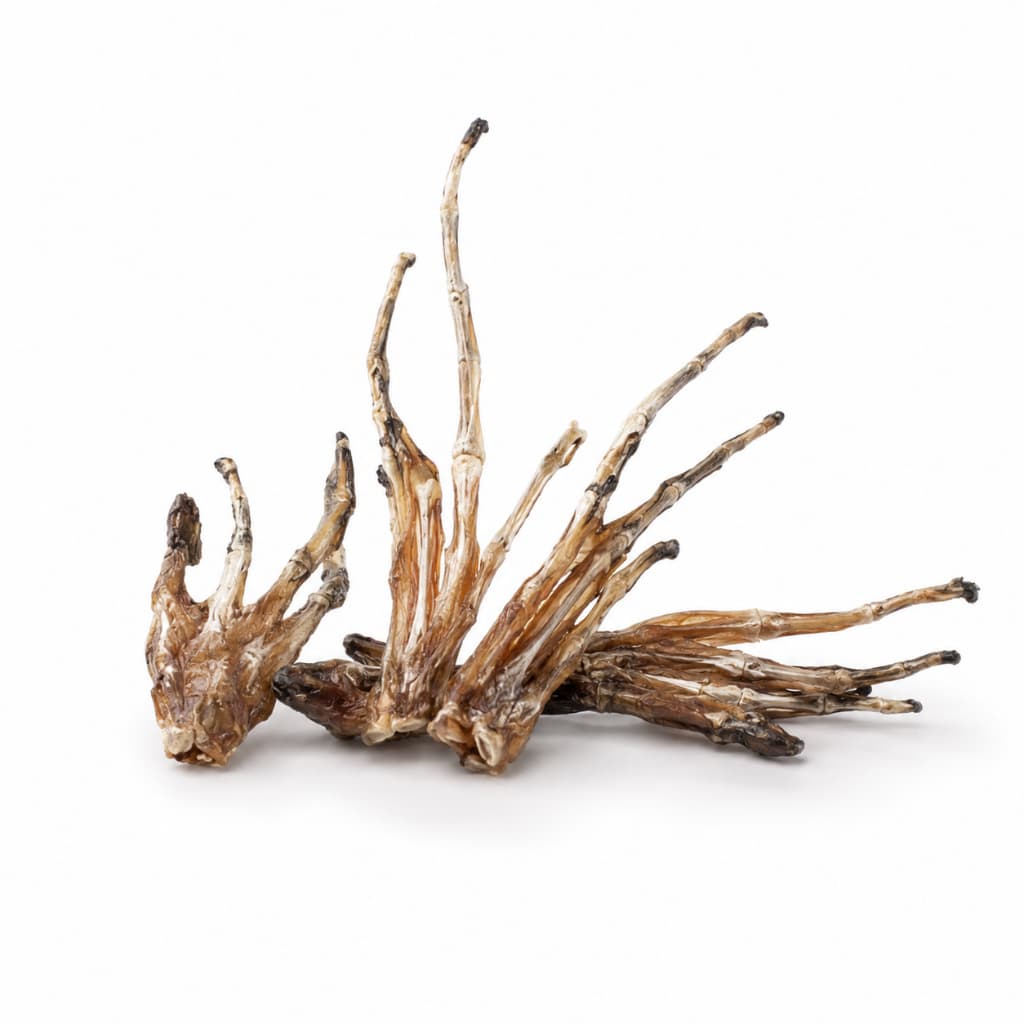 Pés de Rã Desidratado para Cães e Gatos 60g Petisco Natural Hipoalergenico