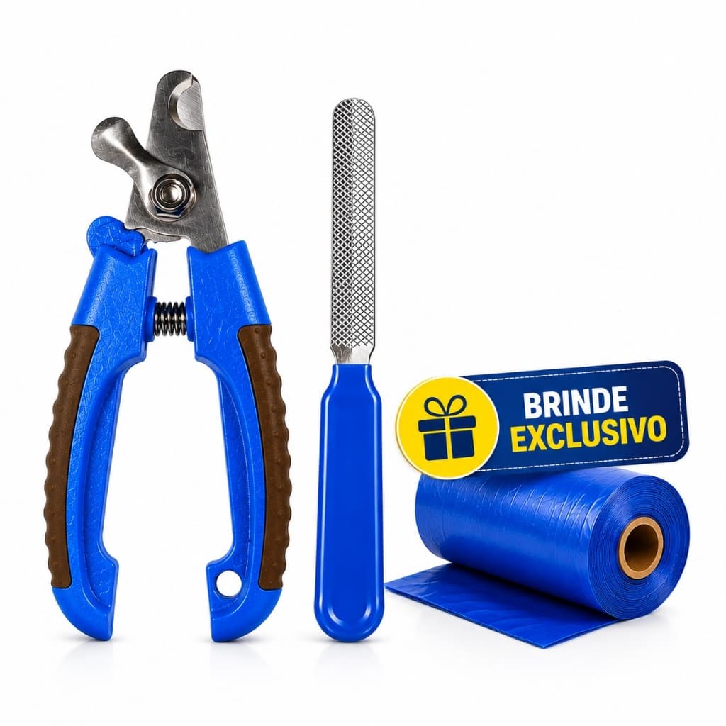 Alicate Cortador De Unha Pet Com Lixa + Brinde Saquinho