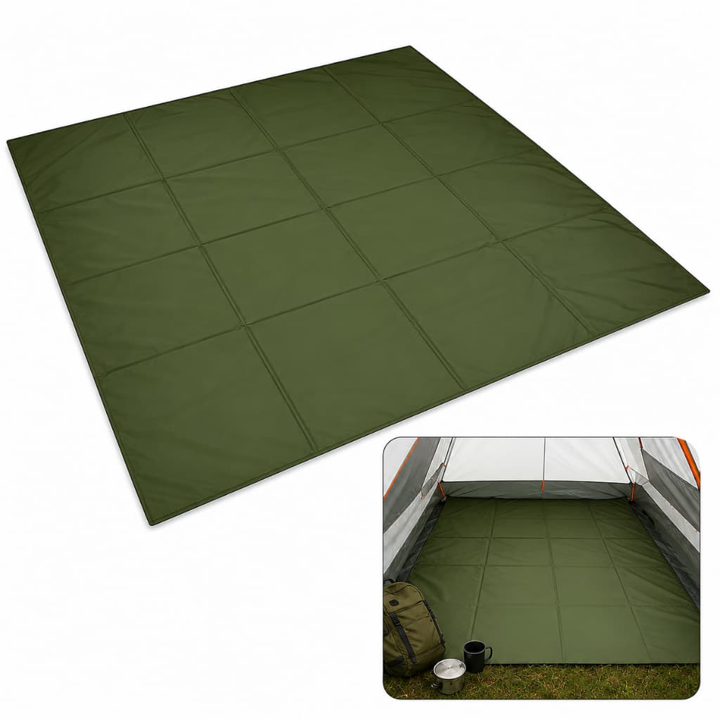 Manta Impermeável Camping Trekking Trilha 1,35x1,35m Dobrável Leve Barraca Piquenique