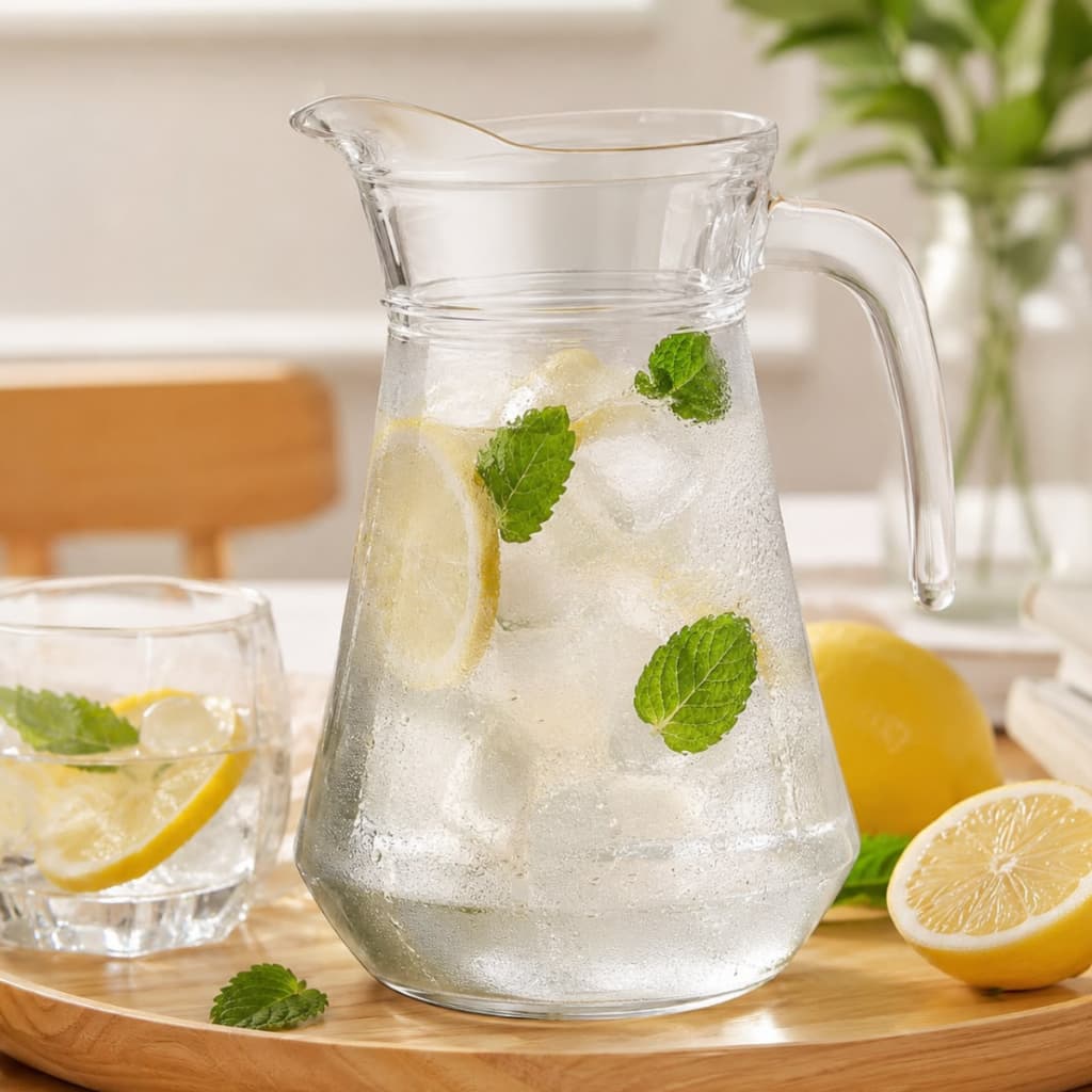 jarra de vidro com tampa jarra de suco agua 1,6 litros