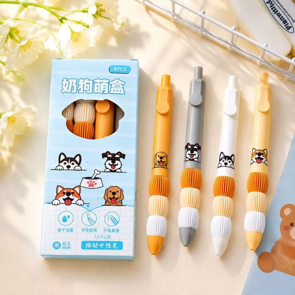 Caneta Soft Grip Gatinho e Cão Papelaria Criativa Material De Estudante Escritório Present