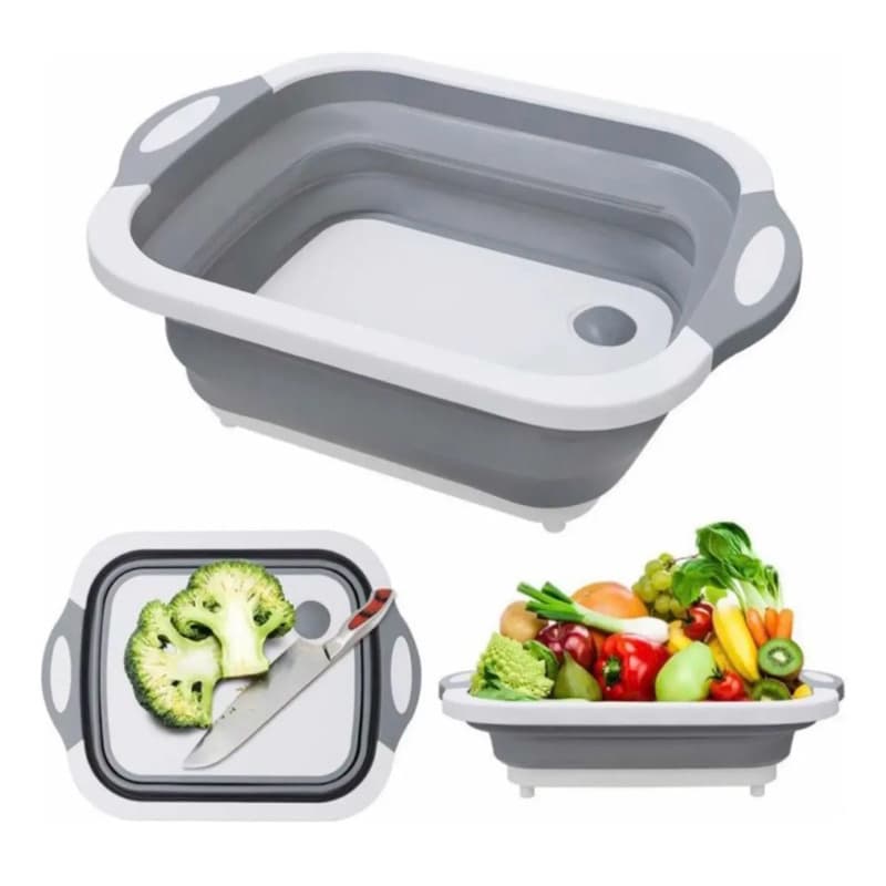 Tábua Bacia Cesta Retrátil Silicone Multifuncional Cozinha