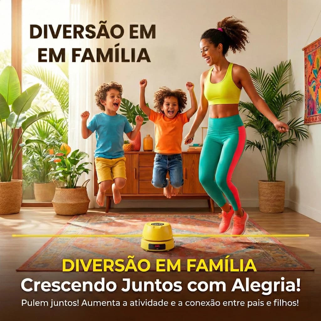 Máquina De Pular Corda Automática Contador Inteligente com Controle Remoto e 10 Velocidades