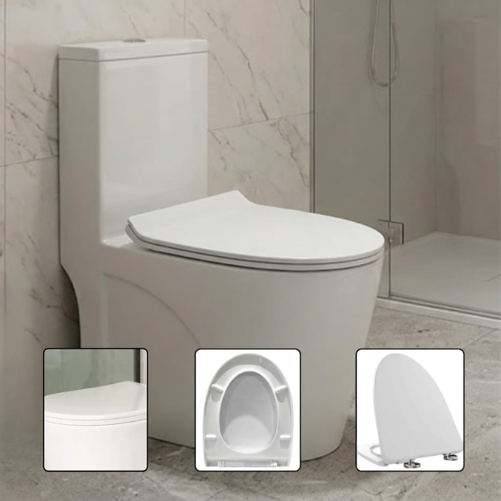 Assento Sanitário Tampa De Privada Monobloco Slim Softclose