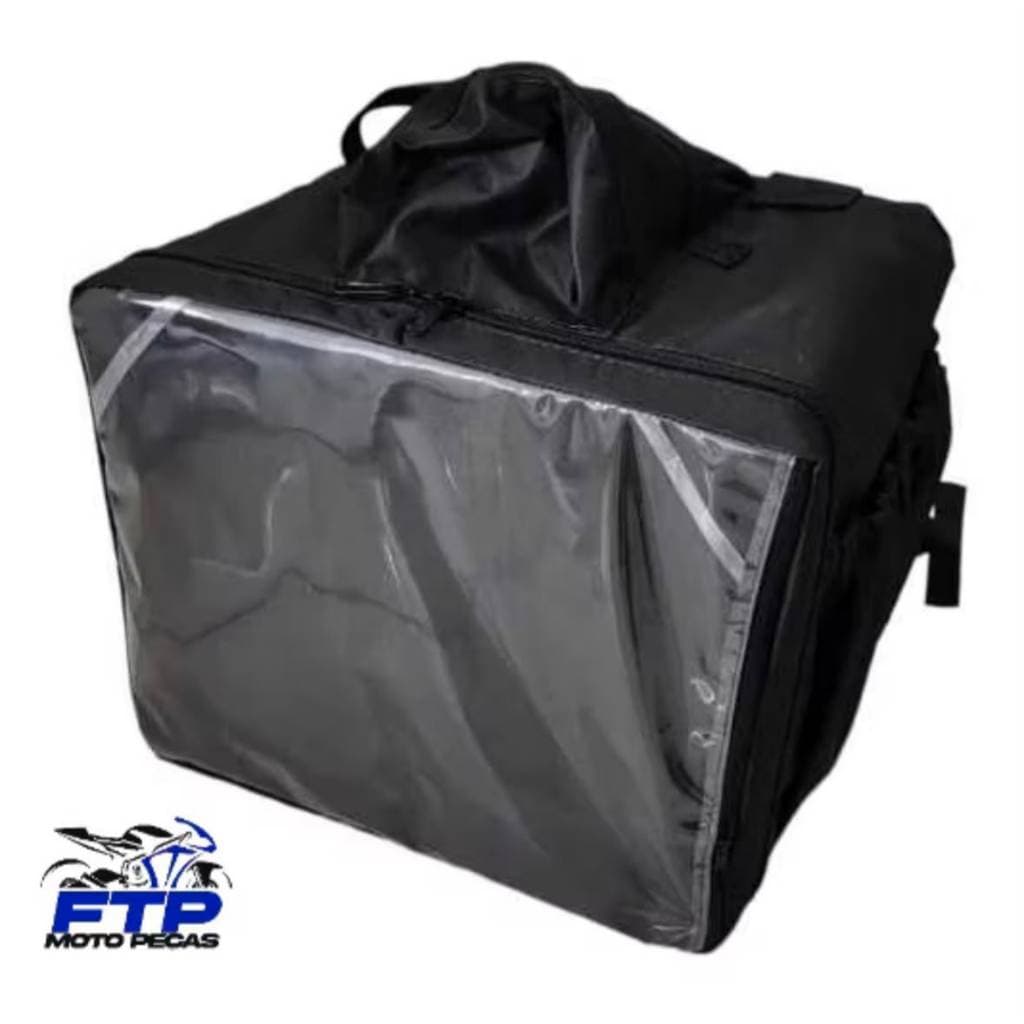 KIT 10 BAG MOTOBOY MOCHILA BAG LAMINADA ISOPOR 45 LITROS PRETA