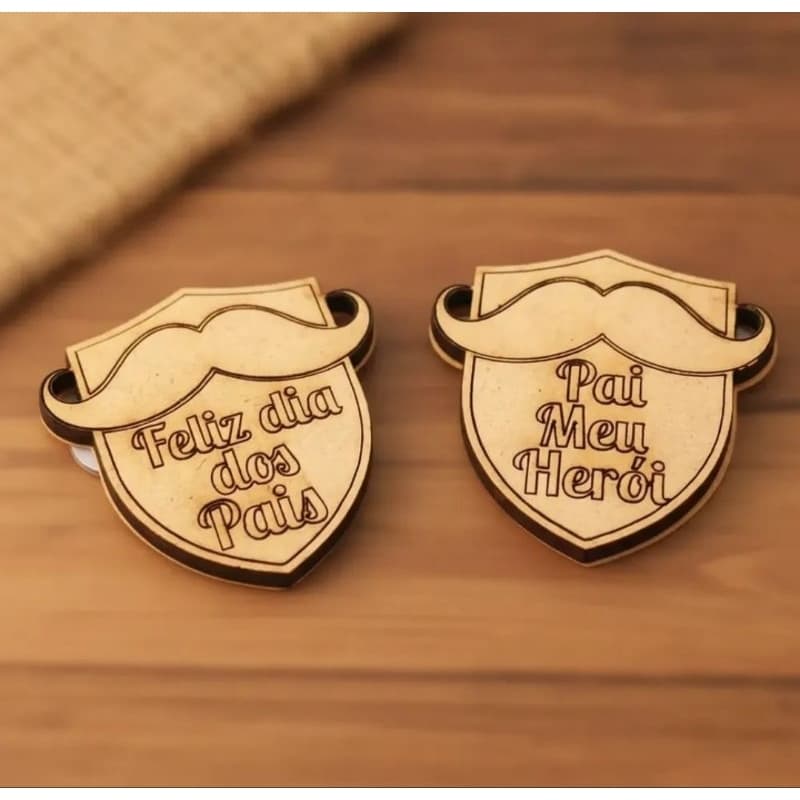 Kit 30 imã de Geladeira MDF Lembrancinha dia dos pais bigode pai herói
