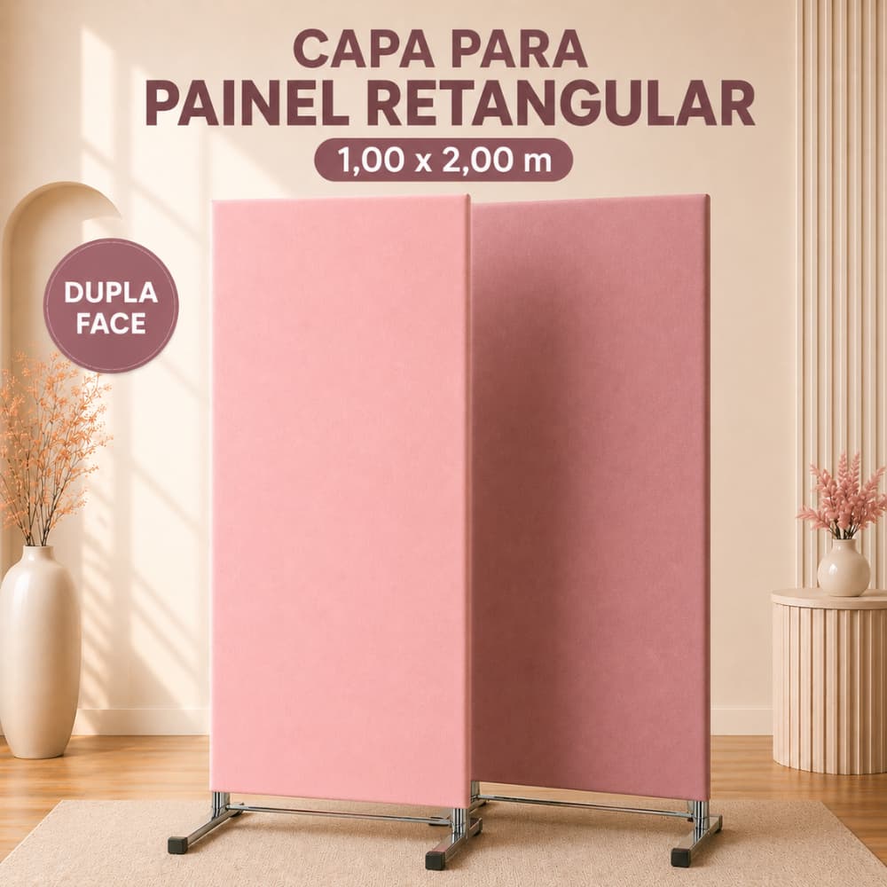 Capa Para Painel Romano Retangular 2,00x1,00m Dupla Face Malha Gel Decoração Festa