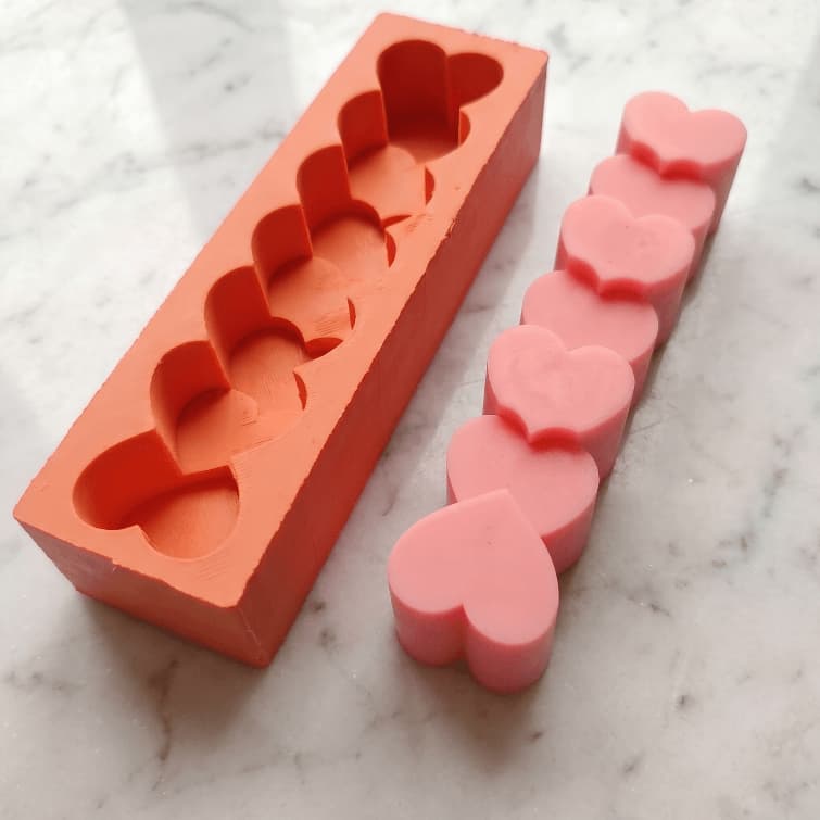Forma de Silicone Corações Empilhados