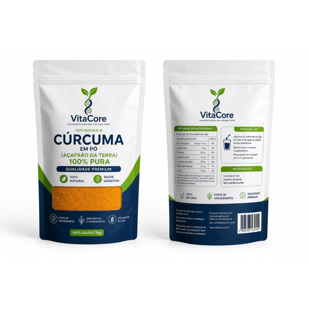 AÇAFRÃO CURCUMA EM PÓ PREMIUM 250g / 500g ou 1KG
