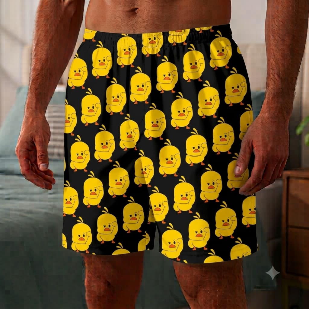 Pijama Masculino Samba Canção Estampa Pintinho Amarelinho Piu Piu Adulto Roupa de dormir