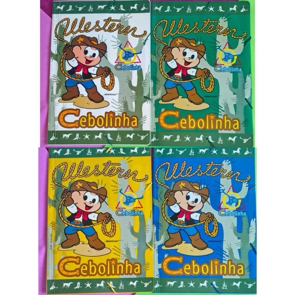 Pasta Fina Cebolinha - Tamanho Ofício Grande - 4 cores diferentes - Ano 2003 - Escolha o seu modelo - Rara e Vintage