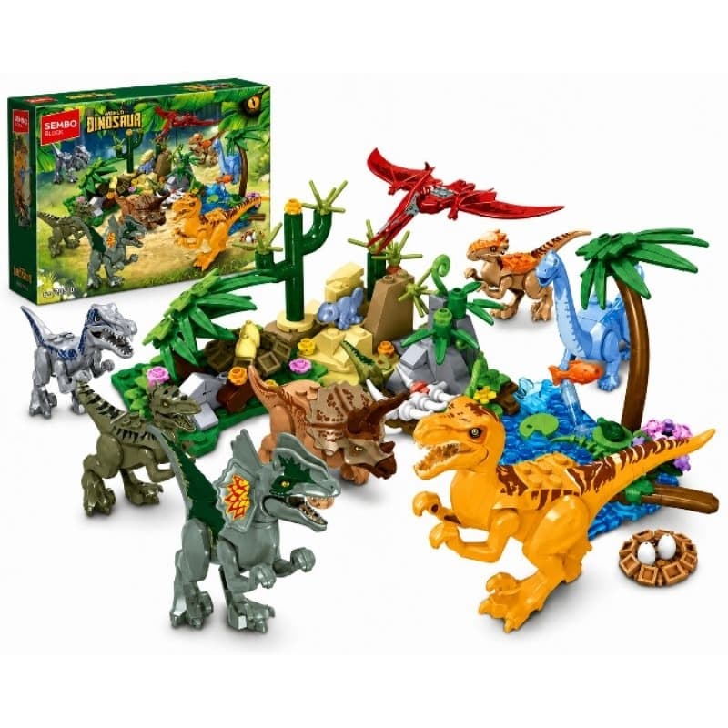 Brinquedo Mundo Dinossauro Lego Presente para Crianças - Sembo