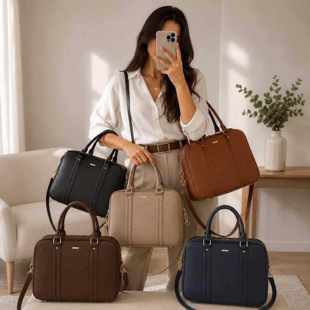 Pasta Executiva Notebook Maleta - Bolsa Transversal Alta Qualidade Reforçada, Bolsos À Prova D'Água