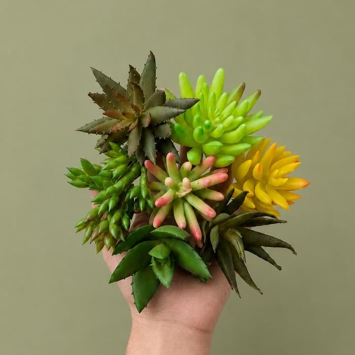 Suculentas Artificiais Sortidas Kit 10 Plantas Decorativas para Arranjos Decoração Lembrancinhas