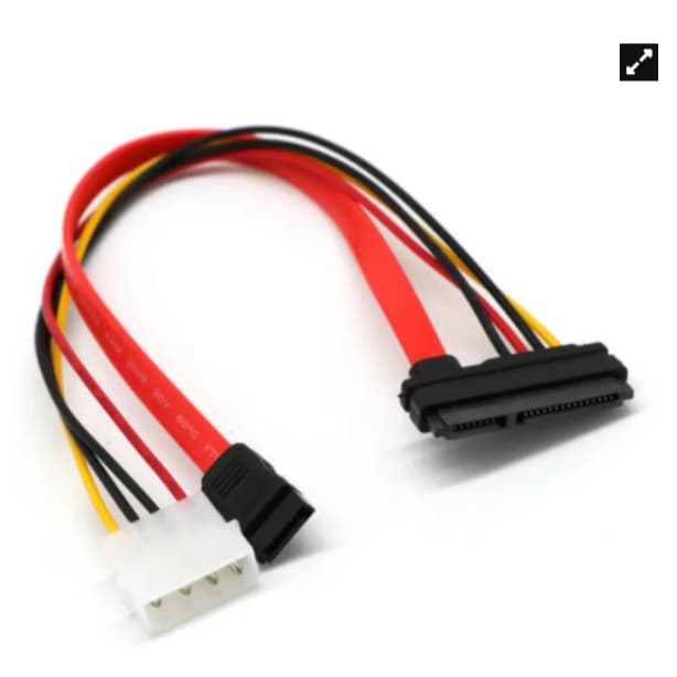 Cabo Adaptador Molex x 2 SATA + SATA 15P – 45cm – Sem Trava