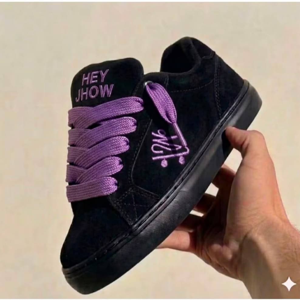 Tênis Streetwear HEY JHOW Unissex Skate Casual Moda Urbana + 2 Pares de Cadarço Grátis