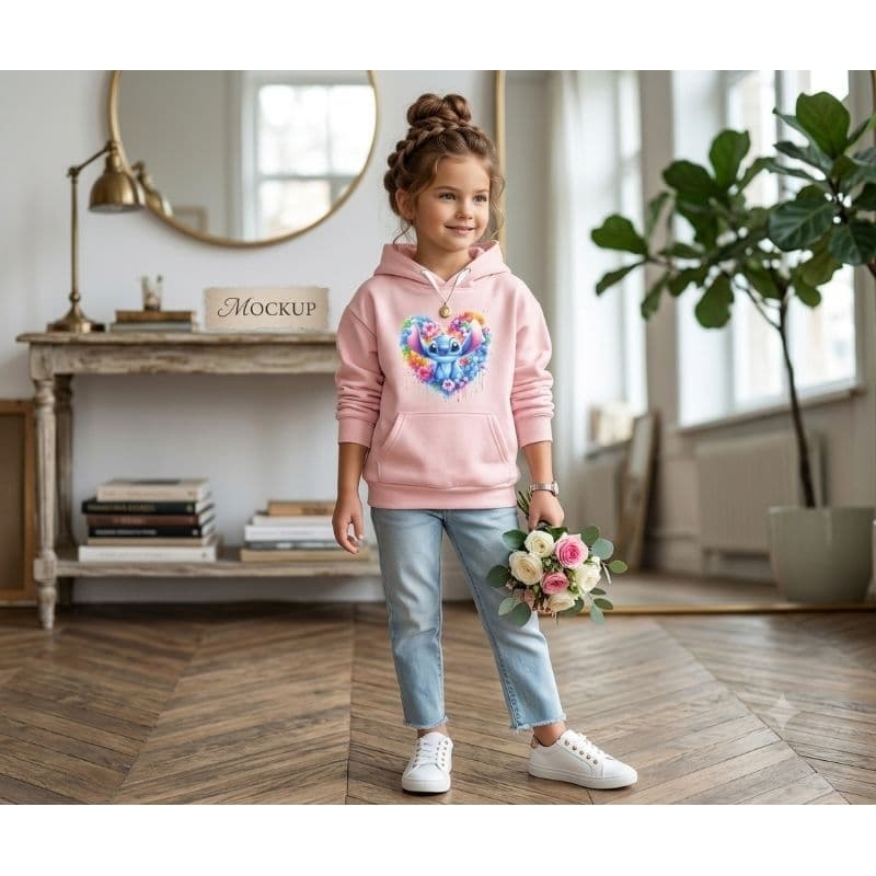 Moletom infantil canguru Casaco de frio de frio infantilMoletom com capuz infantil,Moletom Stitch infantil,CasacoStitch.