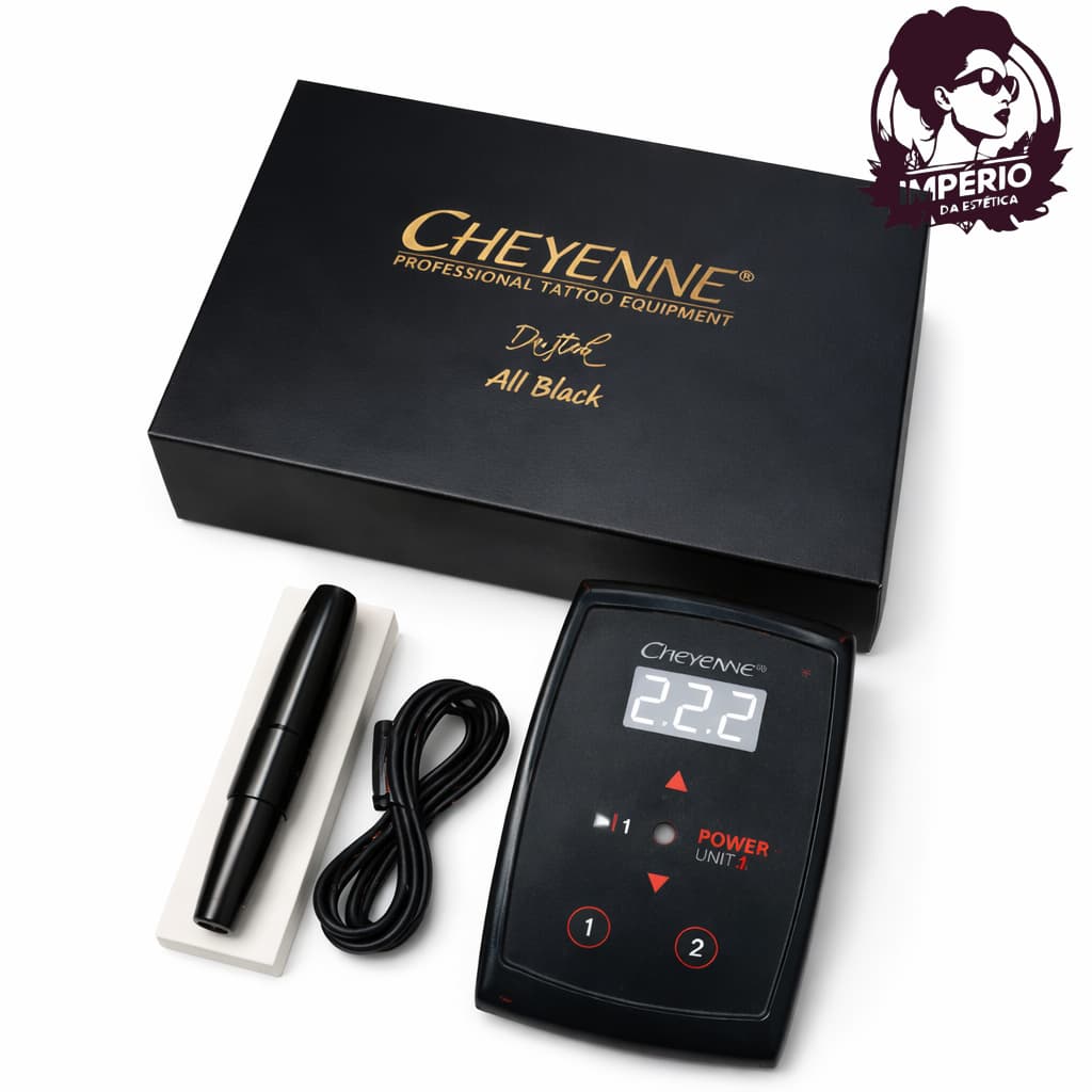 Dermógrafo Cheyenne Profissional + 10 Cartuchos + Pele de Treino