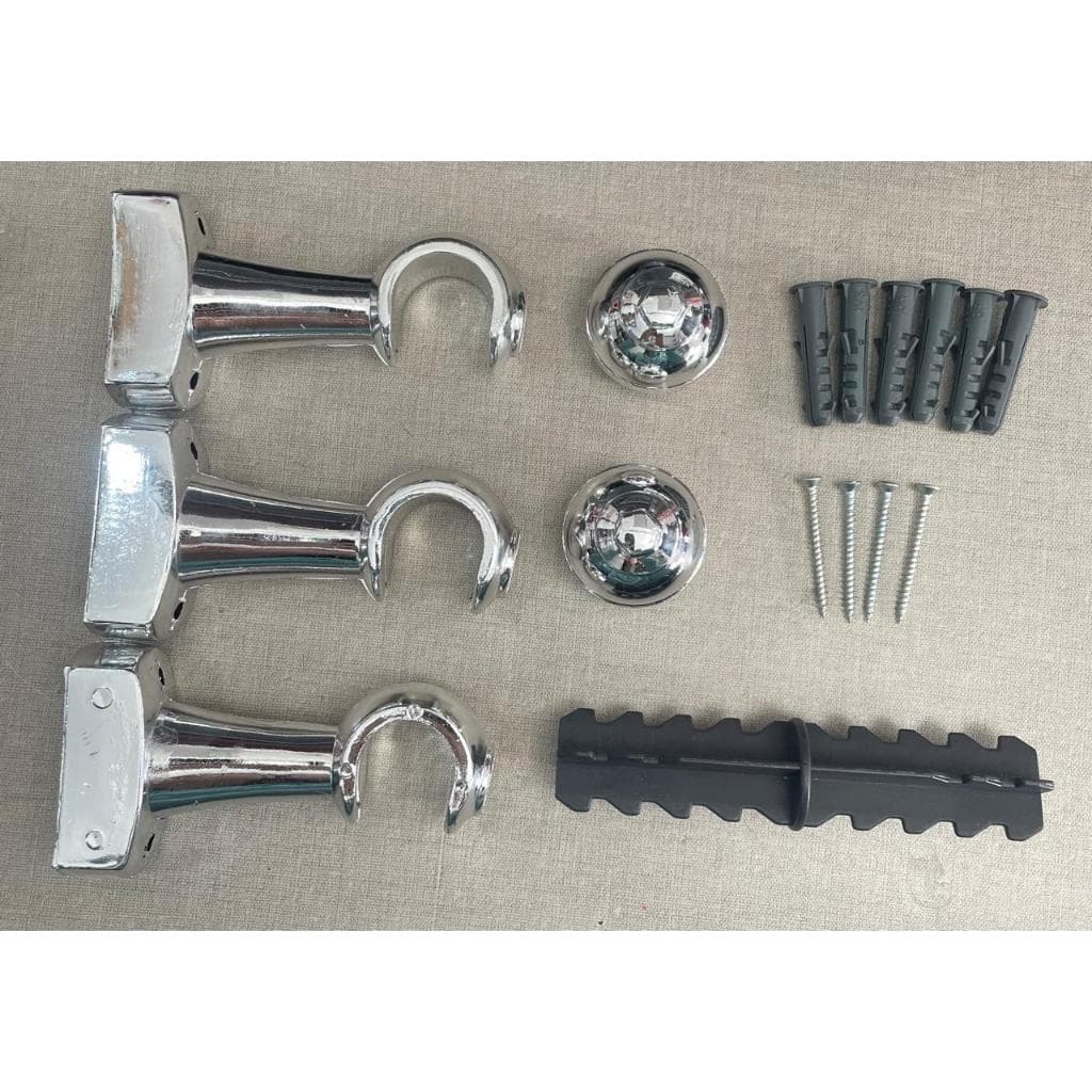 3 Unidade de Suporte 19mm Para Varão De Cortina