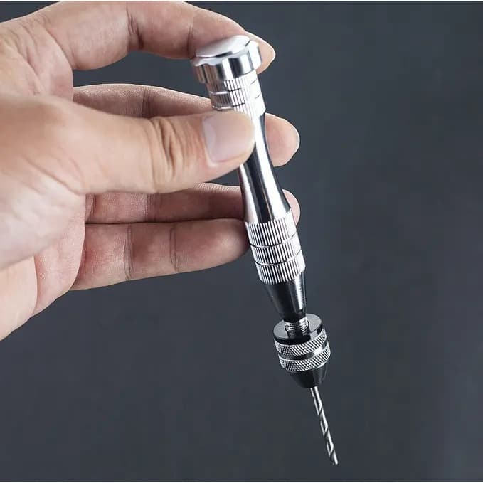 Ferramenta de Precisão: Kit Micro Furadeira Manual com 10 Brocas