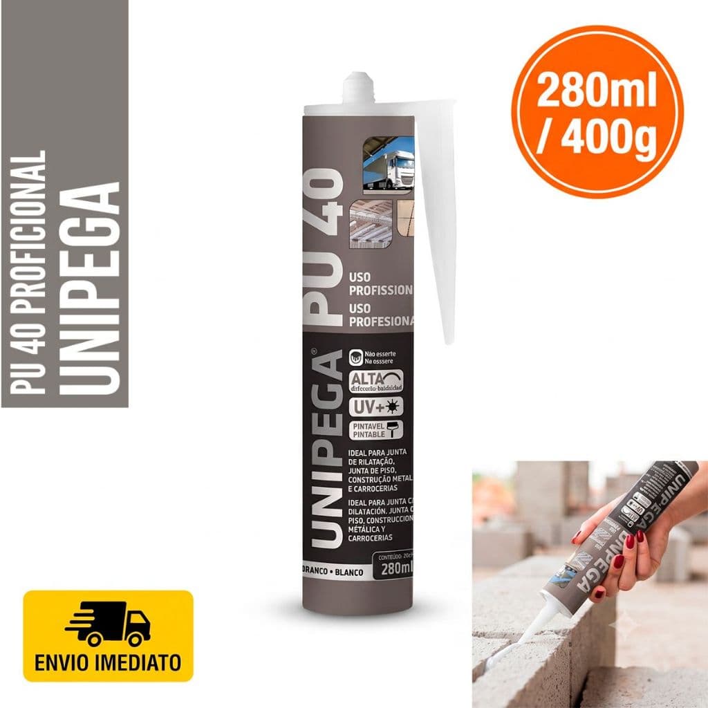 Cola PU 40 Profissional Alta Resistência Para PVC Madeira Ceramica Metal Construção