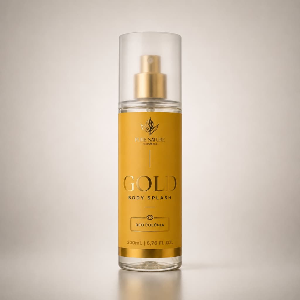 Body Splash Feminino Gold Perfume Corporal de Longa Duração 200ml Pure Nature
