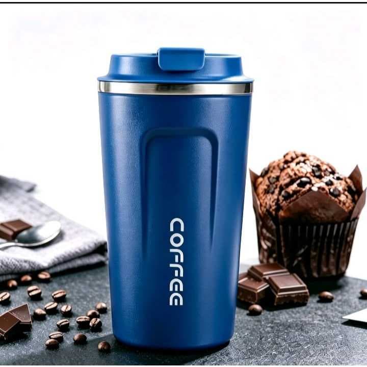 Copo Térmico Coffe Inox com Tampa para Café e Chá 510ml Anti-vazamento  AZUL
