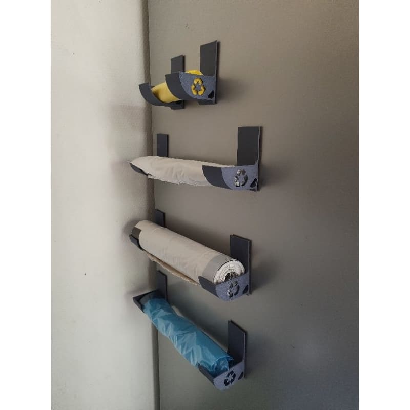 suporte para sacos de lixo/com fita 3m/ tamanho ajustavel/ universal/organização no dia a dia.
