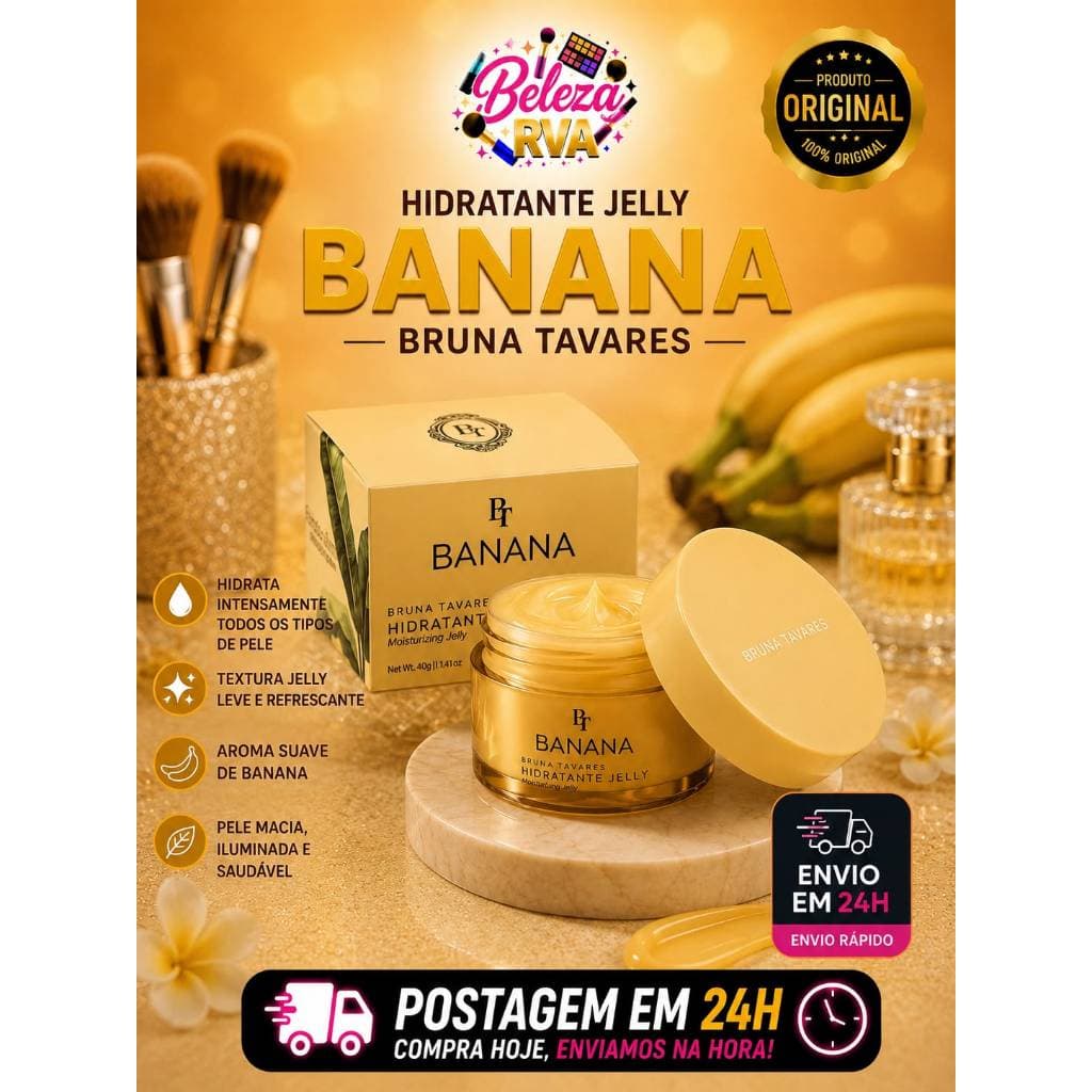 Hidratante Jelly Banana Bruna Tavares BT Facial Textura Jelly 40g Original