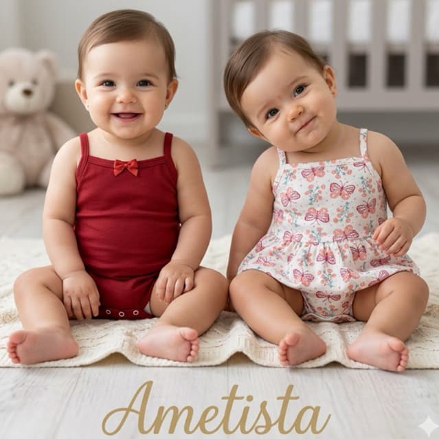 Kit 2 Body de Alcinha Bebê Menina Verão 100% Algodão, Kit Body Bebe Menina Liso + Estampado com Saia