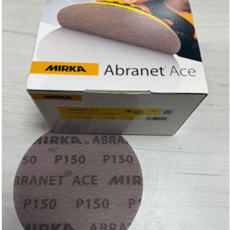 Disco Lixa Tela Mirka Abranet 150mm 6 polegadas 50 Unidades Grão 150