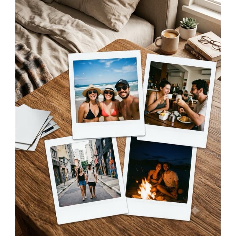 Kit 8 Fotos Polaroid 6x10 Personalizadas | Kit 9 Polaroids 6x9 | Foto Instax | Presente Criativo | Decoração