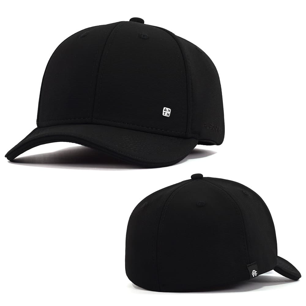 Boné Anth Co. Frame Preto Liso Aba Curva Fechado Com Elástico