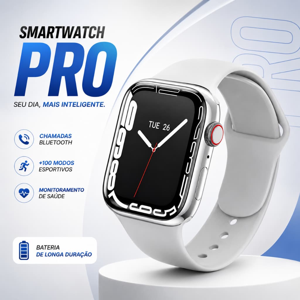 Smartwatch Basike W29S Series 8 Premium Bluetooth Tela HD Touch Esportivo