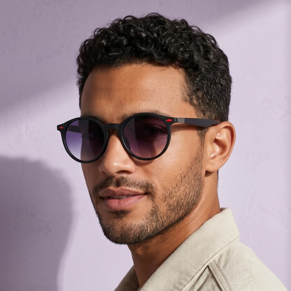 Óculos de Sol Redondo Escuro Premium Polarizado Anti Reflexo Basico em alta uv400 Masculino Feminino