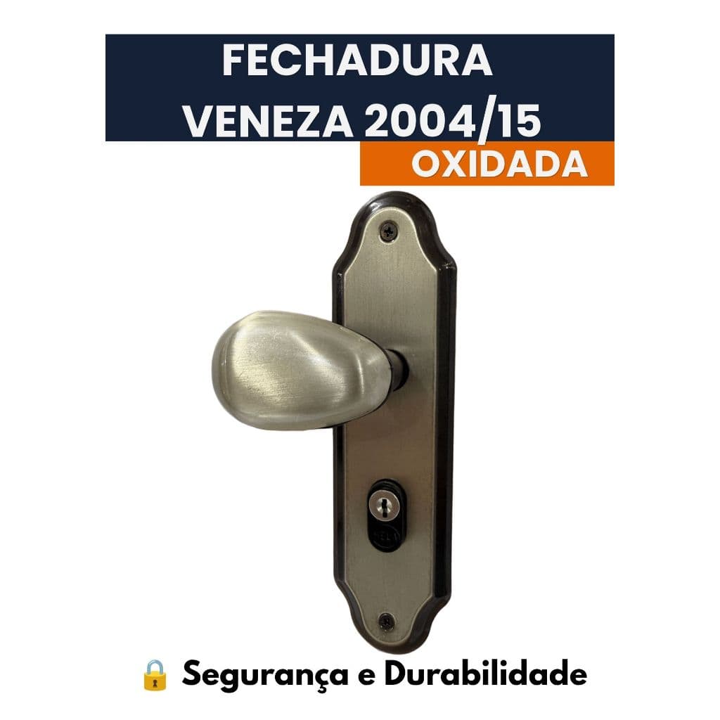 Fechadura HELA Veneza 2004/10 Linha Oxidada para Porta Madeira e Metal | Externa Interna Banheiro