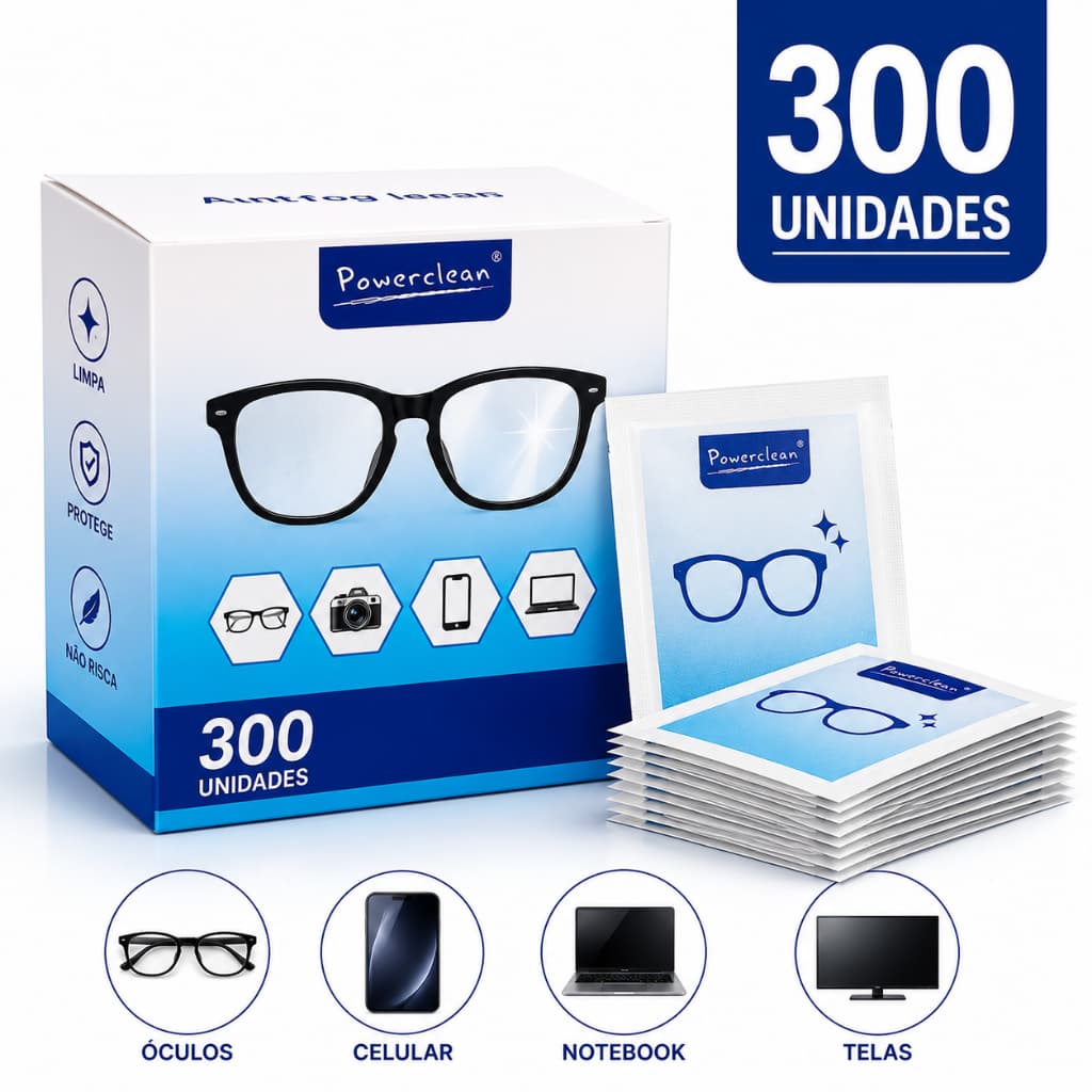 Limpa Lente Antiembaçante Óculos Câmera Notebook Telas