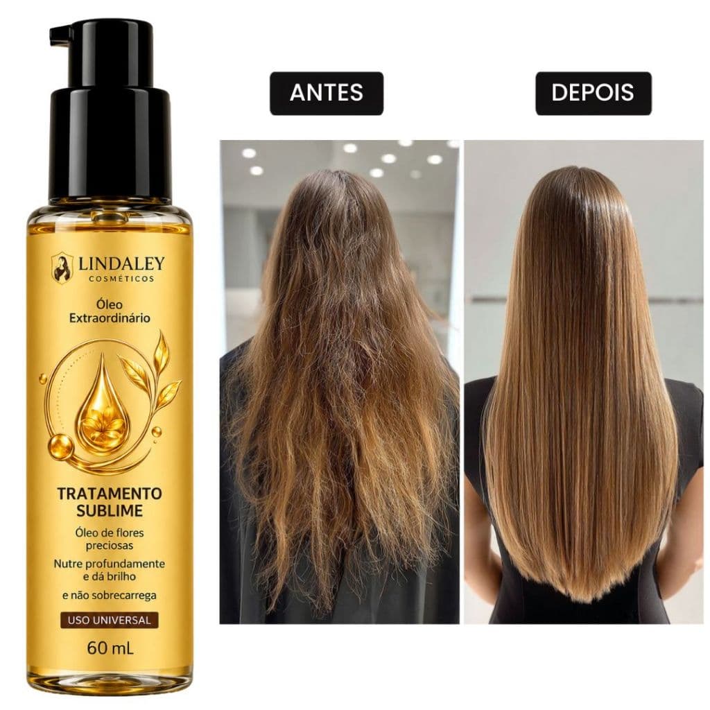Óleo Extraordinário - Tratamento Sublime 60ml Lindaley | Hidrata, nutre e finaliza