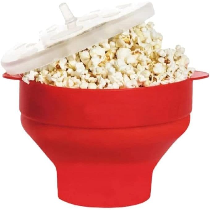 Balde De Pipoca Para Microondas Silicone Dobravel Pipoqueira Grande Cinema Em Casa Top