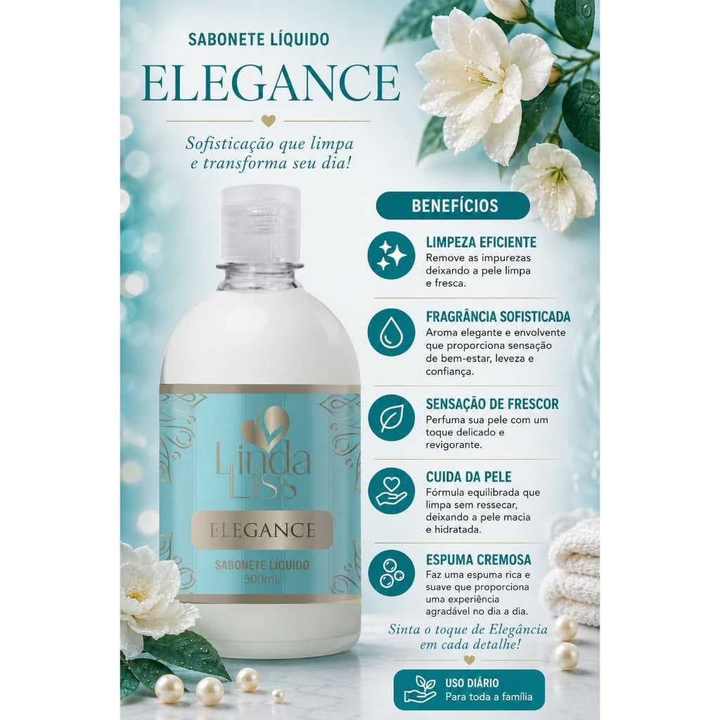 Sabonete Líquido para Corpo e Mãos | Aroma Agradável | Limpeza Suave | Hidratação | Fragrância Duradoura | Uso Diário