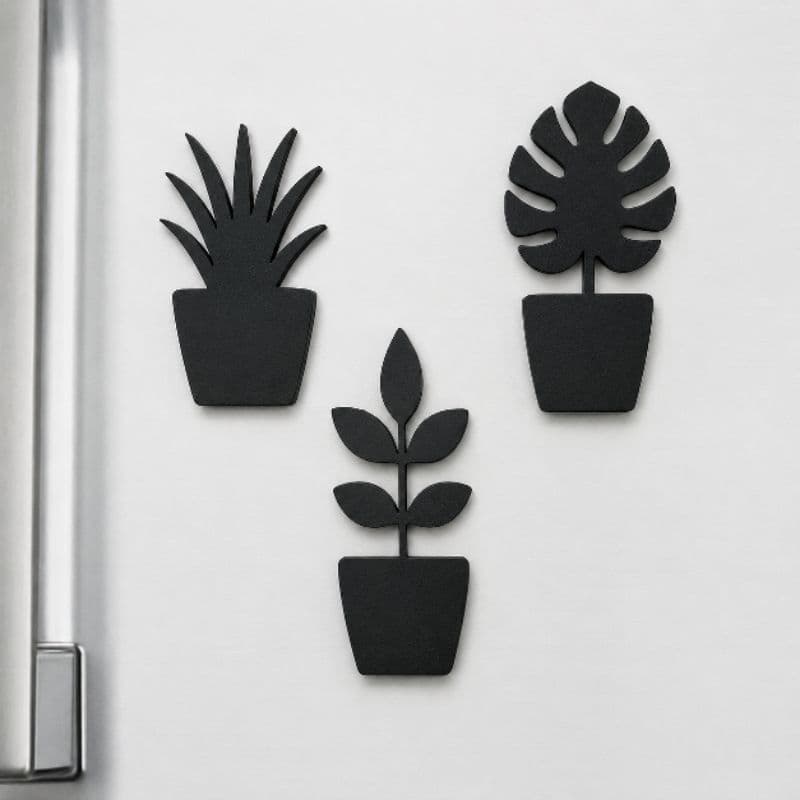 Kit Imã Plantinhas Decoração Natureza Geladeira Jardim