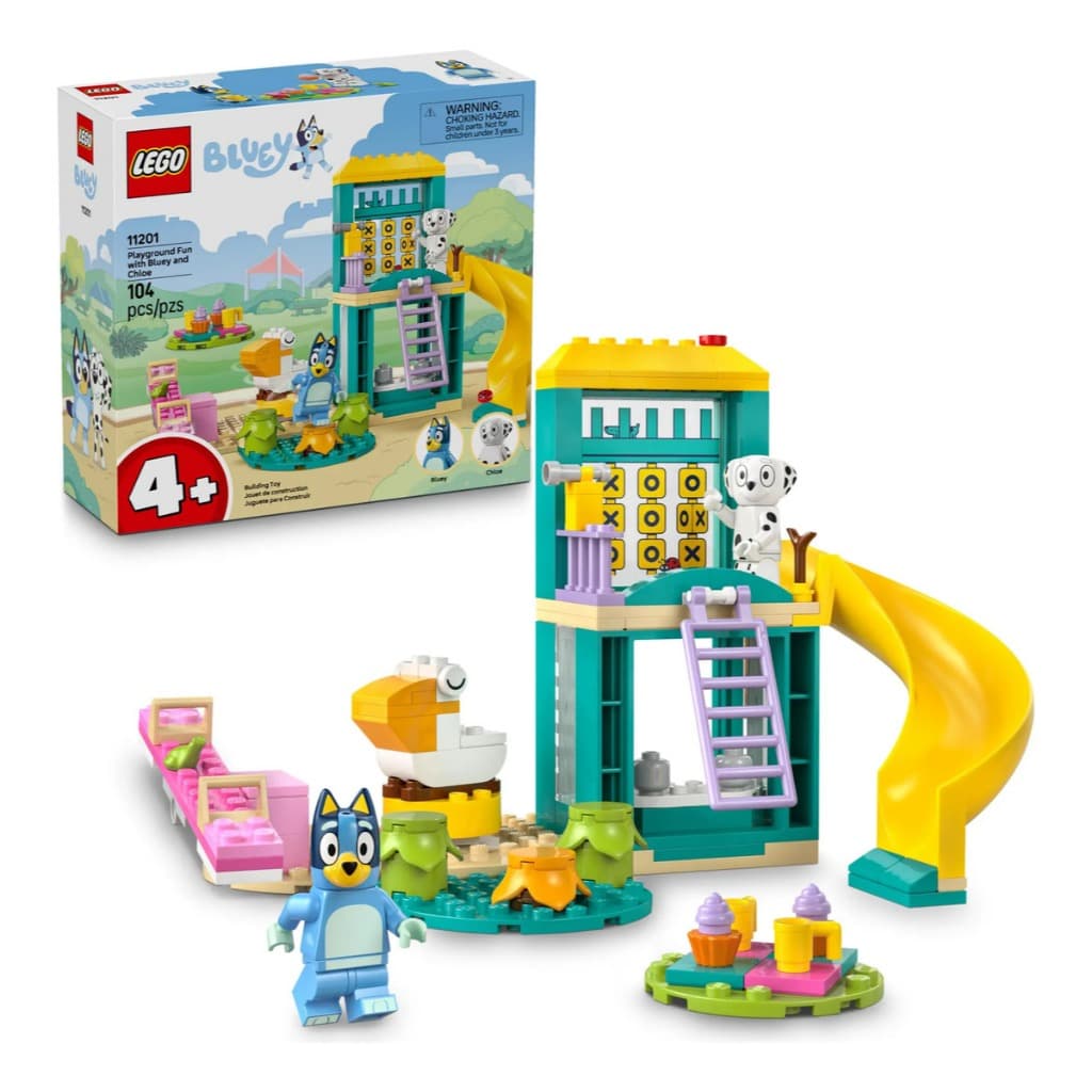 Brinquedo De Construção Lego Bluey Playground Divertido Com Bluey e Chloe